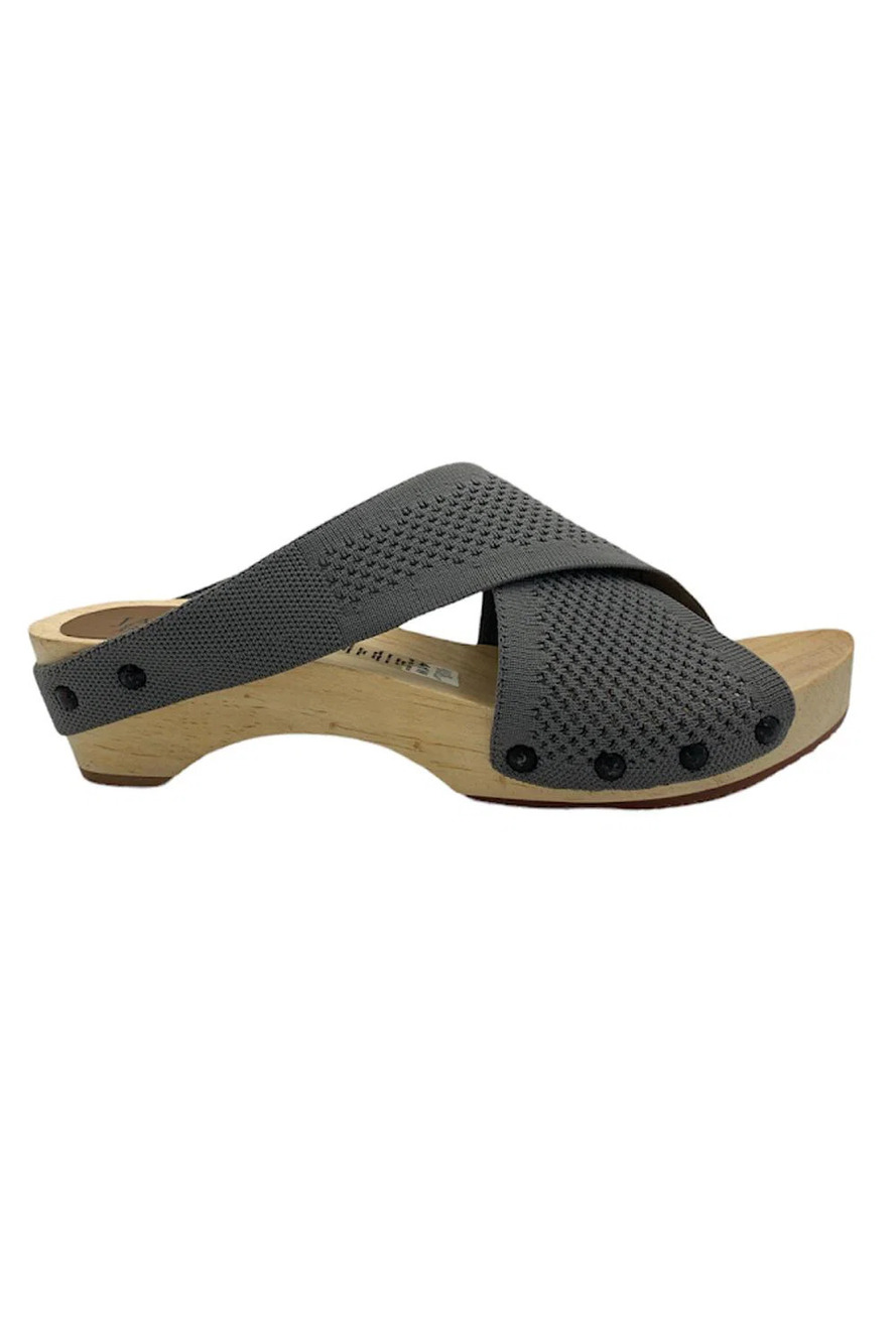 Jax & Bard Knit Clog Sandals Libby Hill Granite Gray - Wide